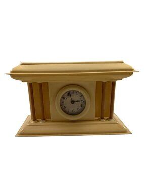 Lux Art Deco Clock Cream French Ivory Vintage 1930s As Is For Parts Restoration